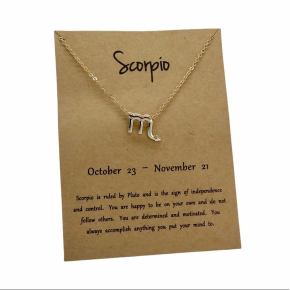 Francesca's Collections Jewelry - Scorpio Pendant Necklace Gold Horoscope Zodiac Necklace